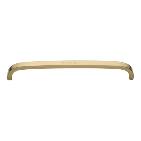 C1800 203-SB • 211 x 203 x 32mm • Satin Brass • Heritage Brass Flat D Pattern Cabinet Pull Handle